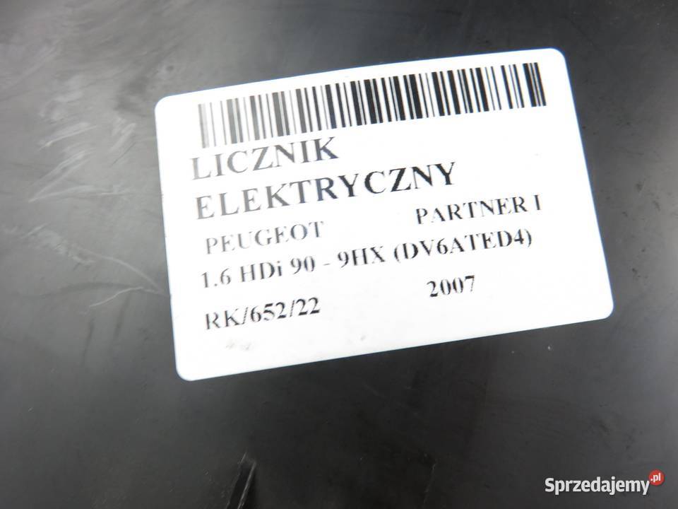LICZNIK PEUGEOT PARTNER I 16 HDi 9662745180