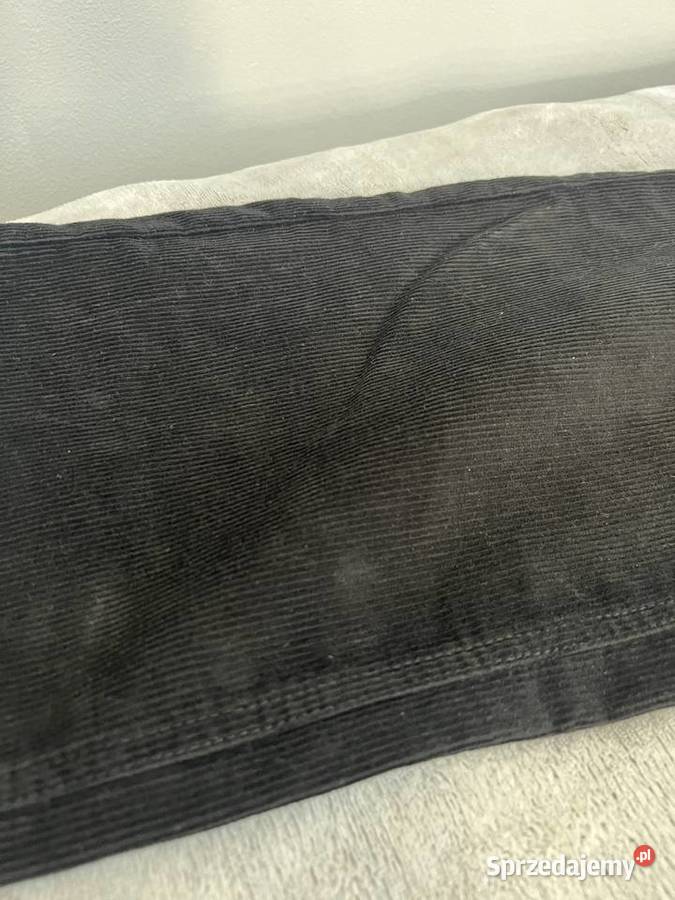 Spodnie jeansy wide leg sztruksowe
