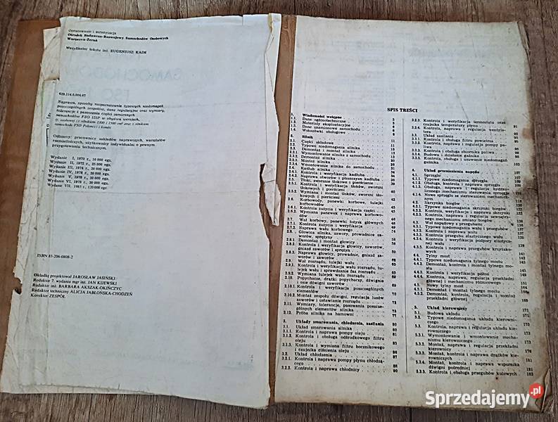 Naprawa samochodów FSO 125 P E Kaim Poradniki, albumy i reportaże Ostrów Wielkopolski