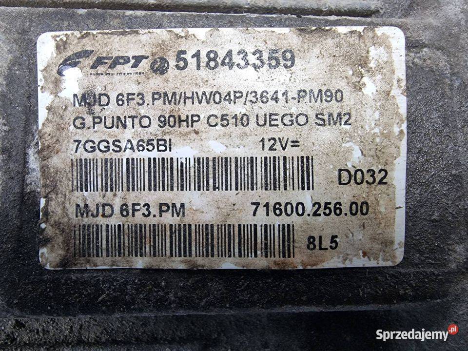 KOMPUTER SILNIKA ECU ALFA ROMEO MITO 51843359 Części samochodowe kujawsko-pomorskie Lipno