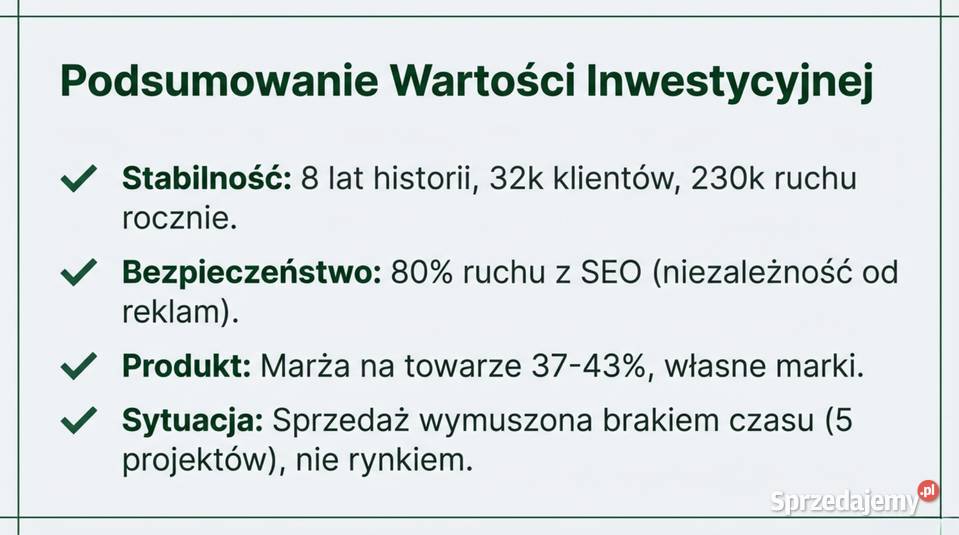 Dojrzały Ecommerce z branży LifestyleHobby Sklep Warszawa sprzedam