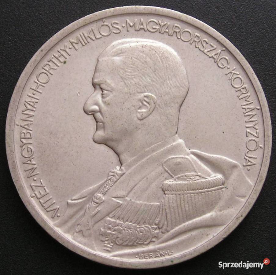 Węgry 5 pengo 1939 SREBRO stan 12 Horthy Łódź sprzedam
