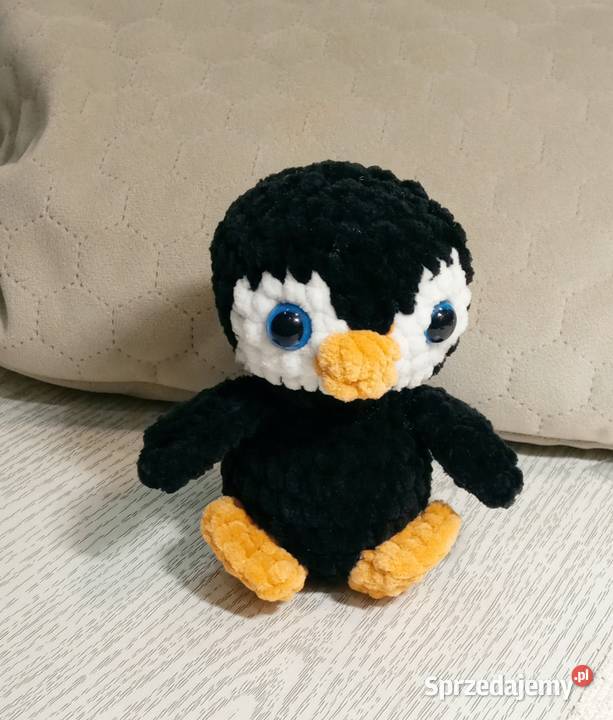 Pingwin wykonany na szydełku Łask sprzedam