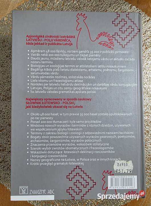 Słownik łotewsko polski podlaskie Kuźnica sprzedam