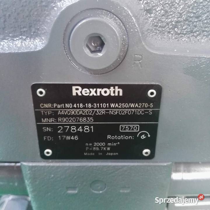 Pompa hydrauliczna komatsu Rexroth 
418-18-31101 R902076835