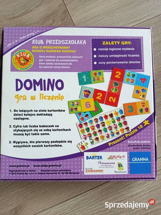 Domino gra w liczenie puzzle