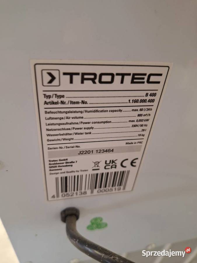 Nawilżacz Trotec Pobiedziska