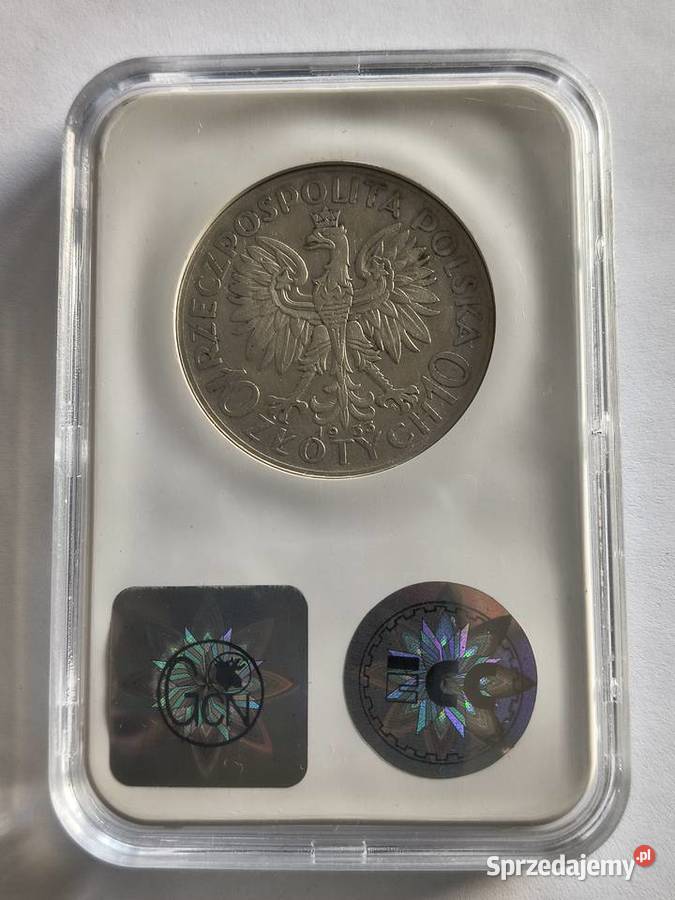10 1933 Polonia grading GNC nota AU 53 Numizmatyka Szczecin