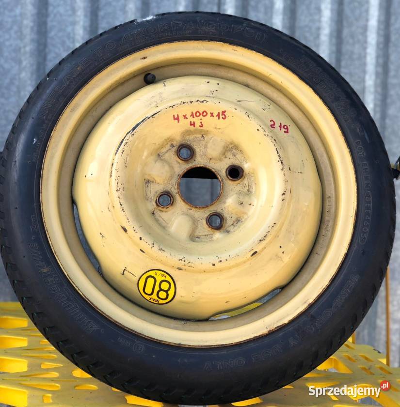 1 x 4 100 R15 dojazdówka toyota Q541 koło Skołoszów