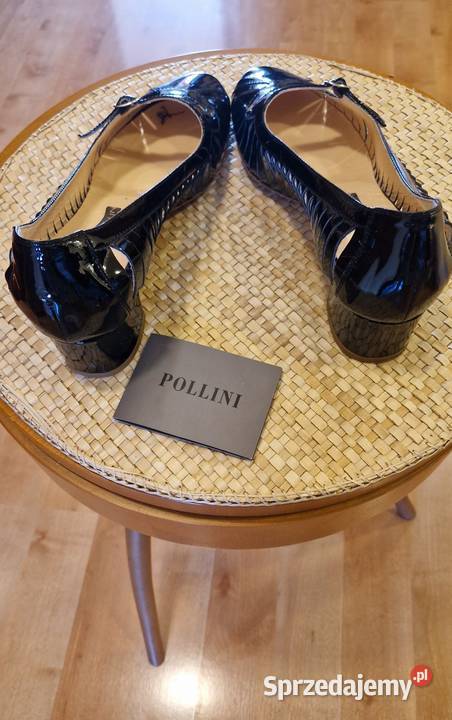 Damskie BUTY wizytowe Pollini czarne lakierki lubelskie Lublin sprzedam