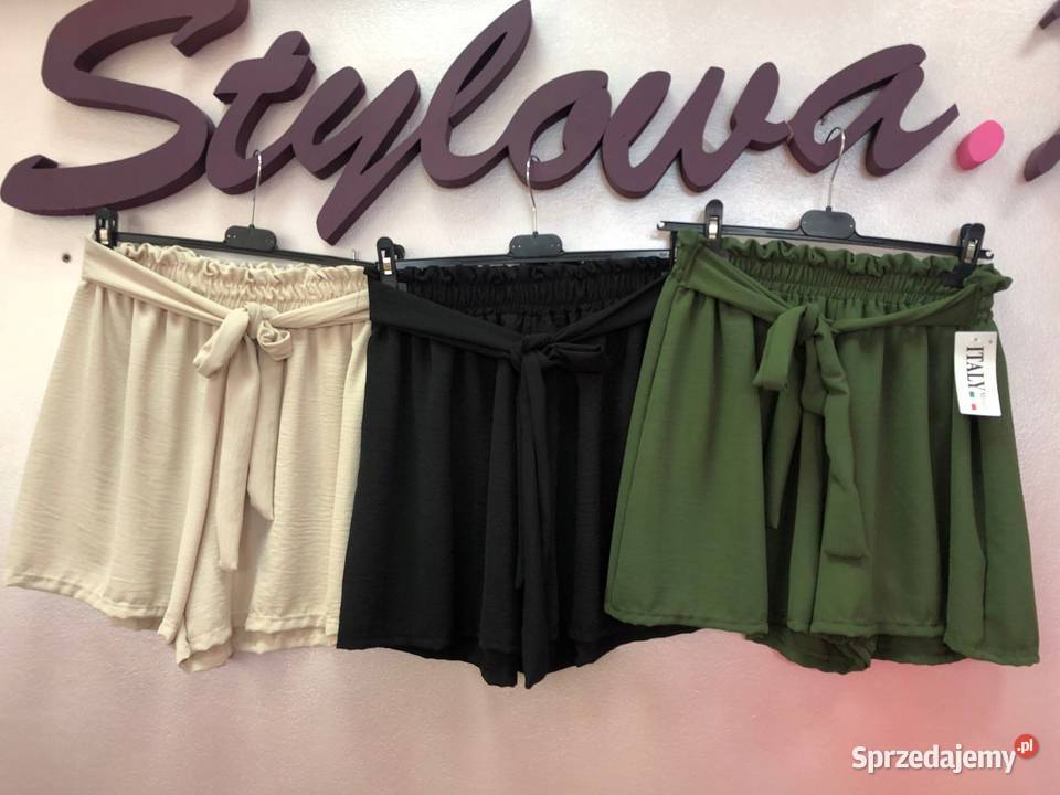 Spodenki krótkie szorty przewiewne uni khaki łódzkie Pątnów