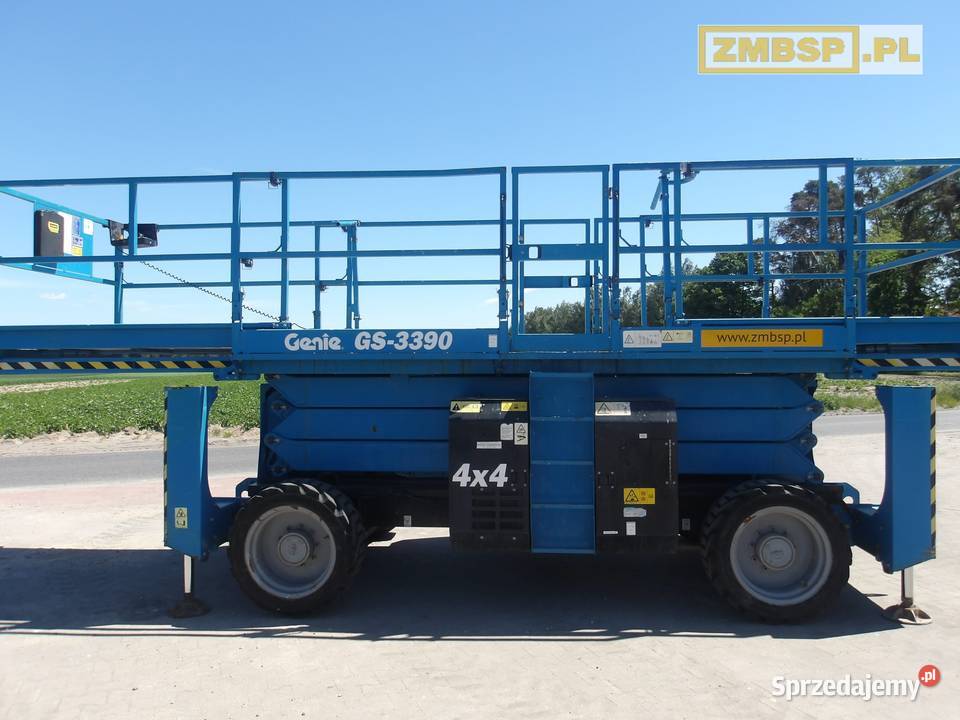 Podnośnik nożycowy spalinowy Genie GS3390 RT 4x4 Rok produkcji 2016 Dźwigi, podnośniki wielkopolskie Pleszew