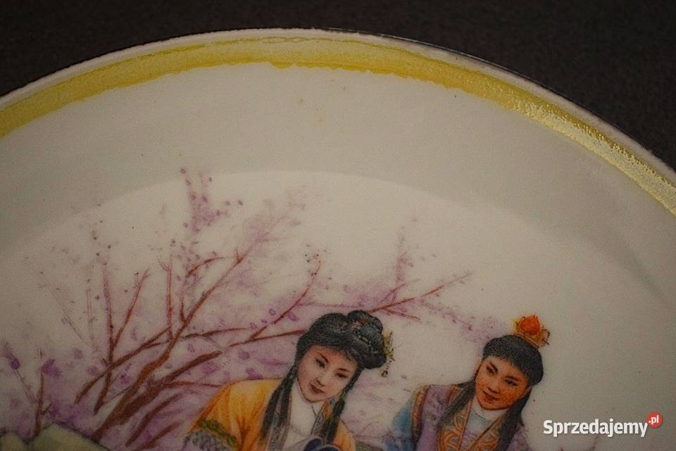 Chiński talerz porcelanowy ozdobny Sen w Porcelana i szkło Chełmno