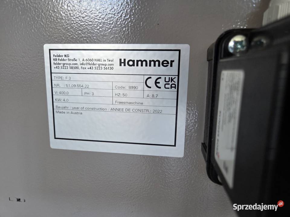 Frezarka Hammer K3 Felder Nowy Sącz