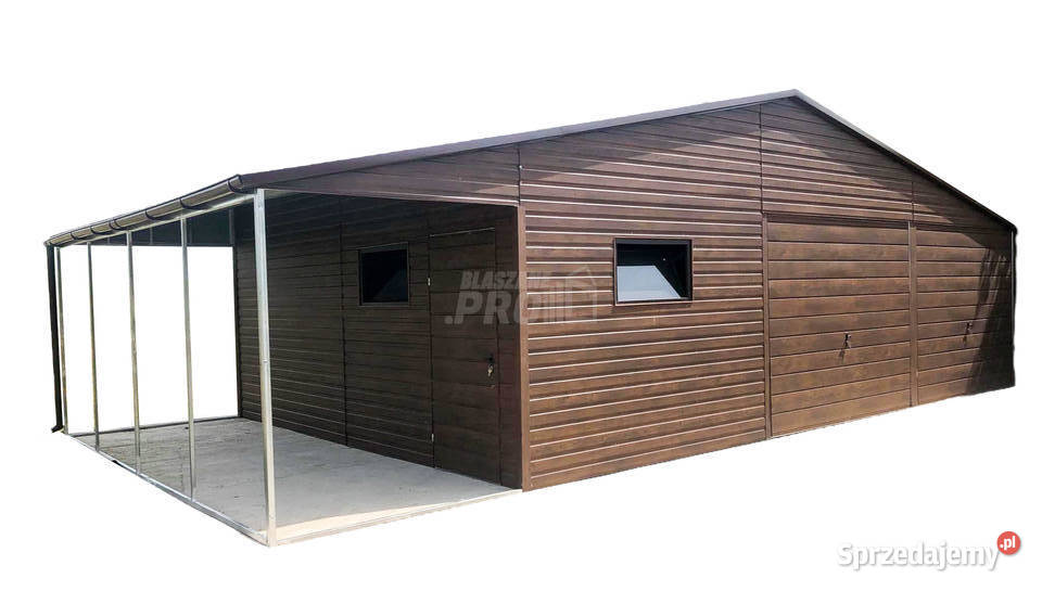 Garaż blaszany 9x6 wiata 3x6 2x Brama drzwi 2x 54m2 Gryfice sprzedam