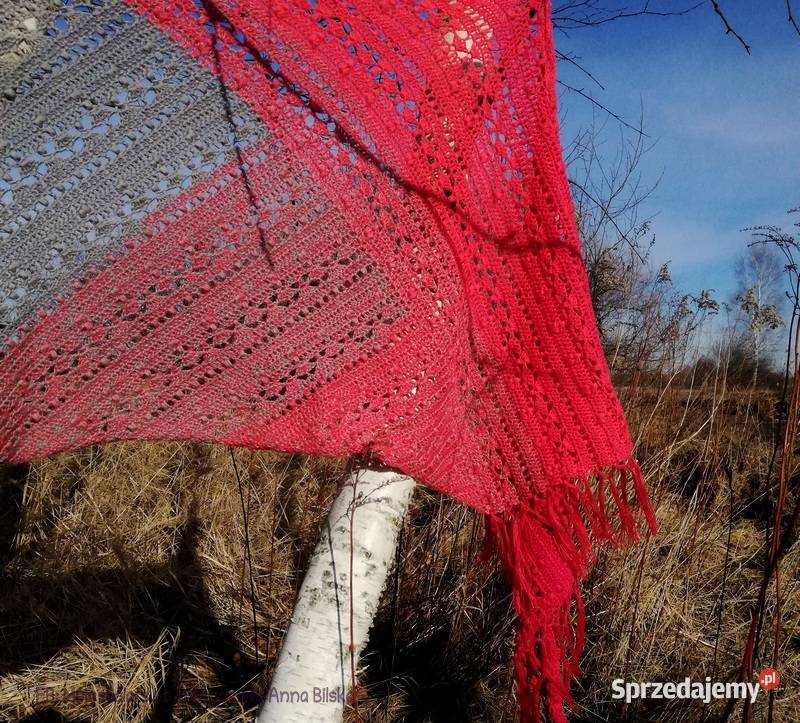 Szal ombre Rękodzieło NOWY Dla kobiet świętokrzyskie Skarżysko-Kamienna sprzedam