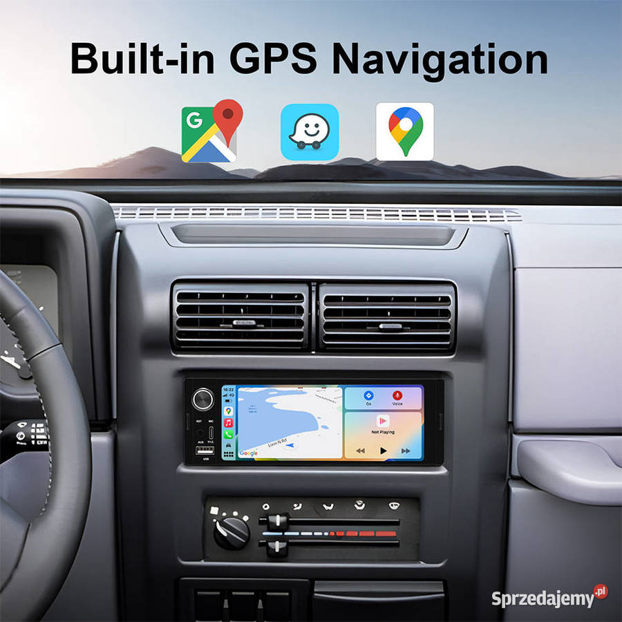 Radio Ainavi 636 IPS 1Din Bezprzewodowy CarPlay mazowieckie Mińsk Mazowiecki