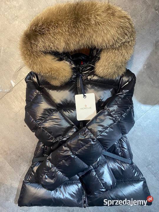 Nowa kurtka damska Moncler zimowa puchowa czarna fioletowy podkarpackie