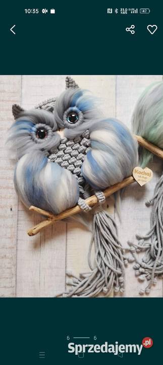 Półka sowa makrama 62cm Oława