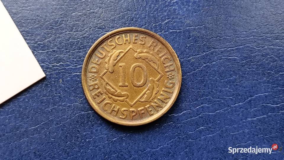 Stare monety 10 pfennig 1925 D NIemcy Lesko