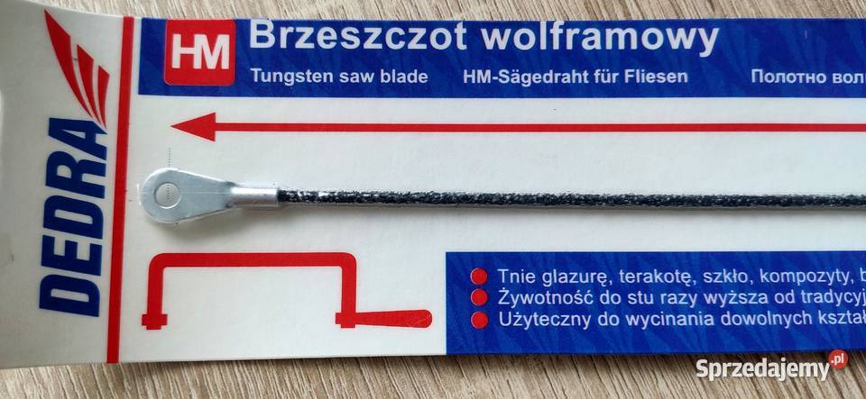 Brzeszczot wolframowy tungstenowy okrągły 305 mm Tuchola