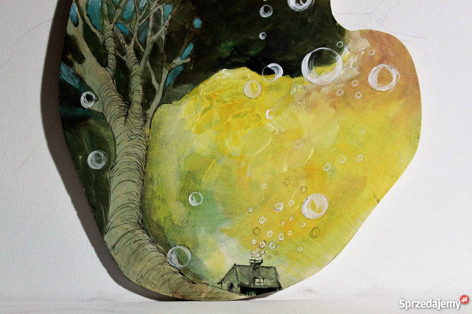 Obraz Produkcja baniek na drewnie w kształcie Malarstwo Katowice