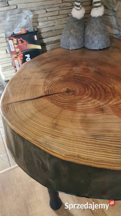 Stolik kawowy plaster olcha żywica epoksydowa Werbkowice sprzedam
