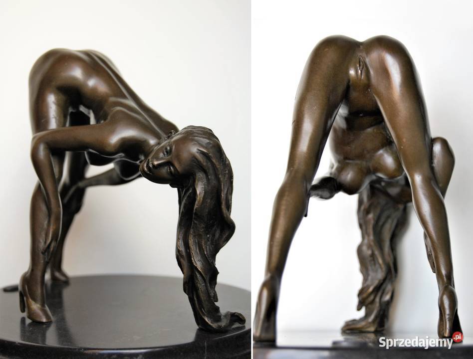 Naga kobieta akt erotyk rzeźba brąz Mavchi Lublin