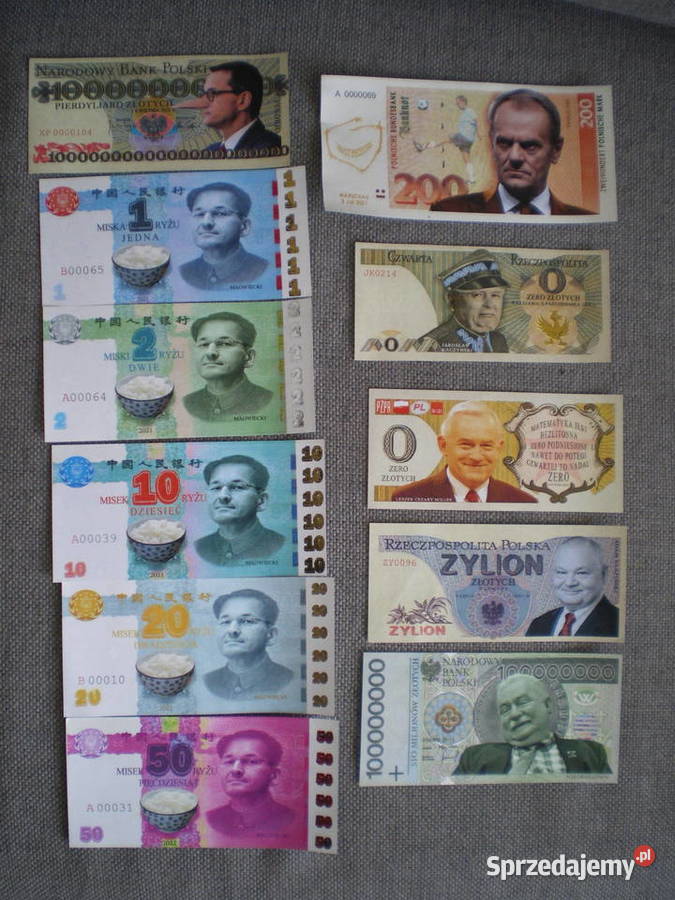 zestaw śmiesznych banknotów Strzelce Opolskie