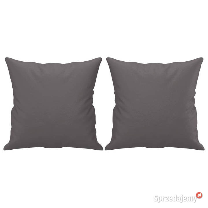 2osobowa sofa z poduszkami szara 140 sztuczna Sofy i kanapy Dom i Ogród mazowieckie Warszawa