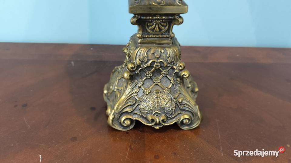 Piękna unikalna lampa mosiężna marmur Łódź