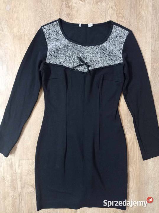 Czarna sukienka z kokardką czarny Spódnice i sukienki Hajnówka sprzedam