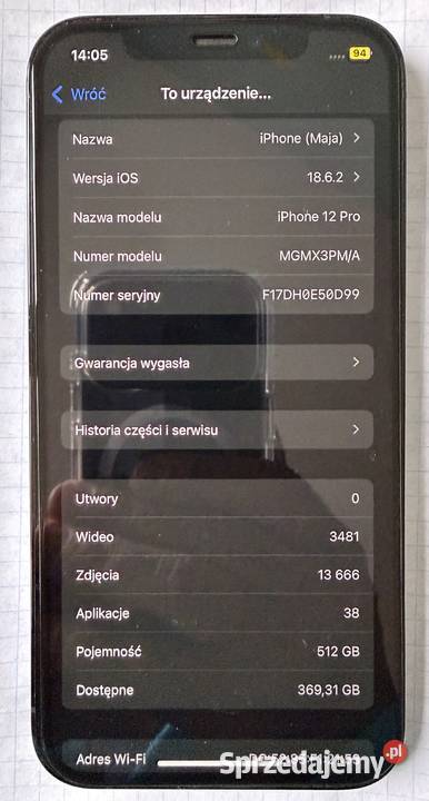 iPhone 12Pro 512GB mazowieckie Warszawa sprzedam