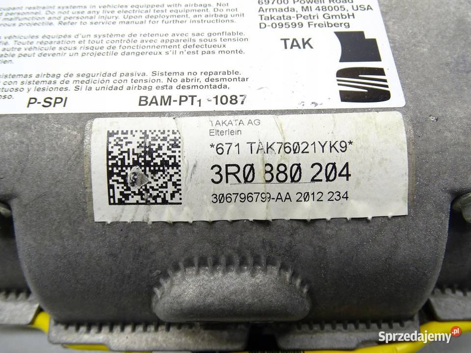 PODUSZKA POWIETRZNA PASAŻERA AIRBAG SEAT EXEO