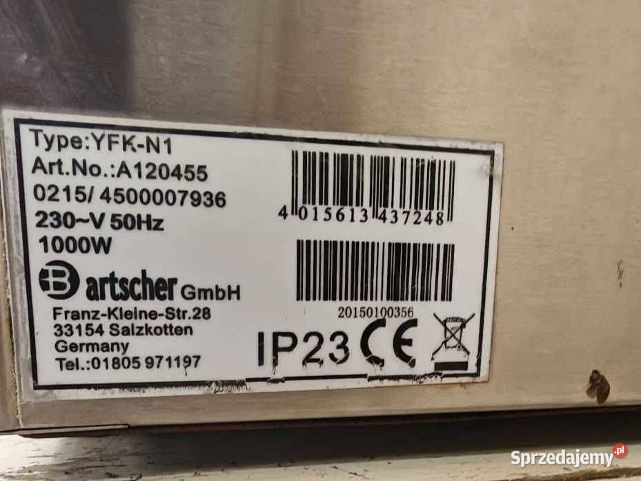 Bemar podgrzewacz do parówek 1kW Stal nierdzewna Biznes i Przemysł Góra