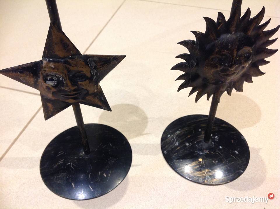 Świecznik Metalowy Vintage 2 Nowa Sól