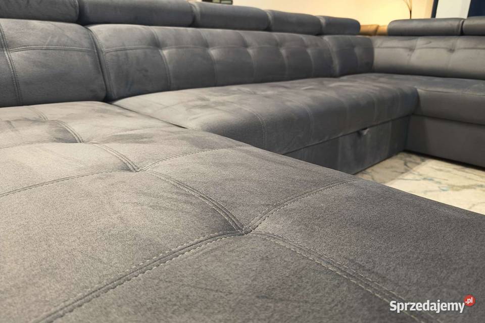 Narożnik ATLANTA U funkcja spania pojemnik Piasek