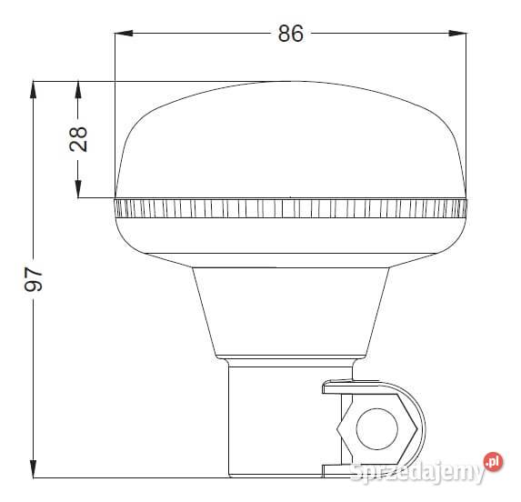 Lampa błyskowa LED niska 15W 1224V pomarańczowa Kamionna