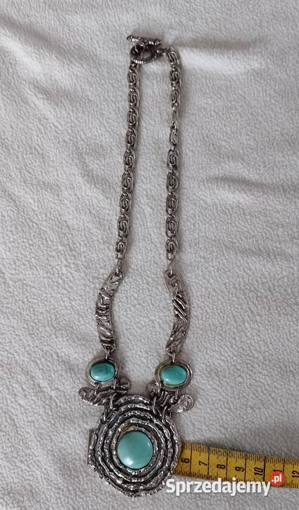 WISIOR metalowy w stylu etnicznym turkusowe