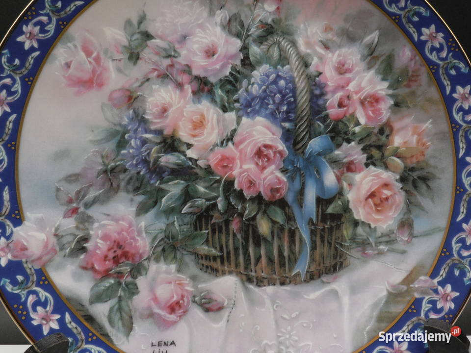 Porcelanowy Talerz Kolekcjonerski Roses Lena Liu sprzedam