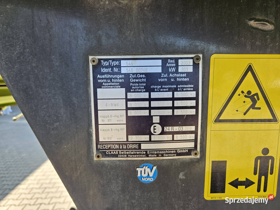 Kombajn Claas Lexion 480 plus heder zbożowy 75 m Biskupie-Kolonia
