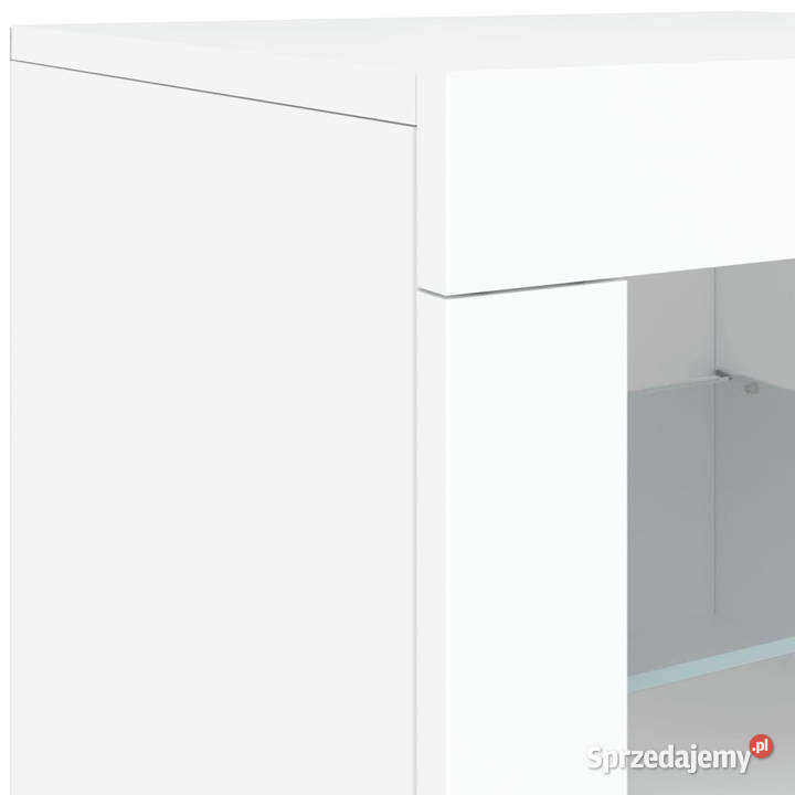 Szafka z oświetleniem LED biała 163x37x67 Warszawa