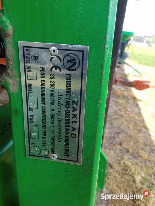 Pług 4 skibowy zagonowy typ u0412 Żabia Wola