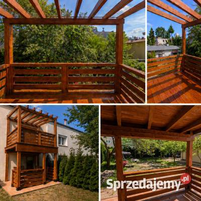 Taras drewniany zadaszenie tarasu altana pergola