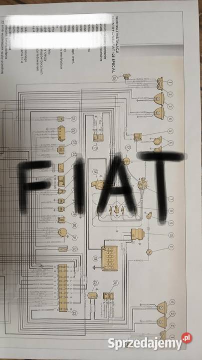 Fiat 125 special schemat instalacji elektrycznej Olimpin