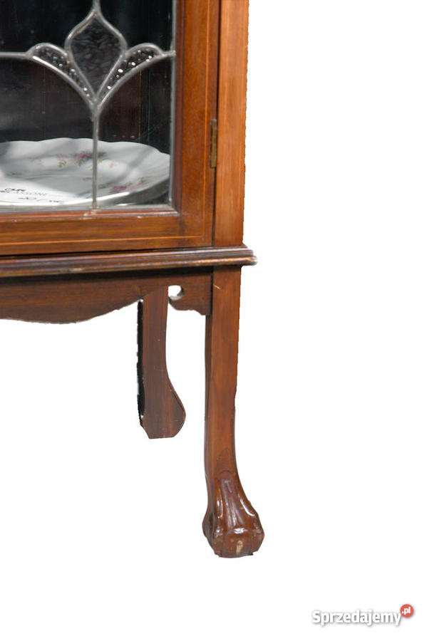 Angielski kredens witrynka w stylu Jerzego II XI Meble Bielsko-Biała