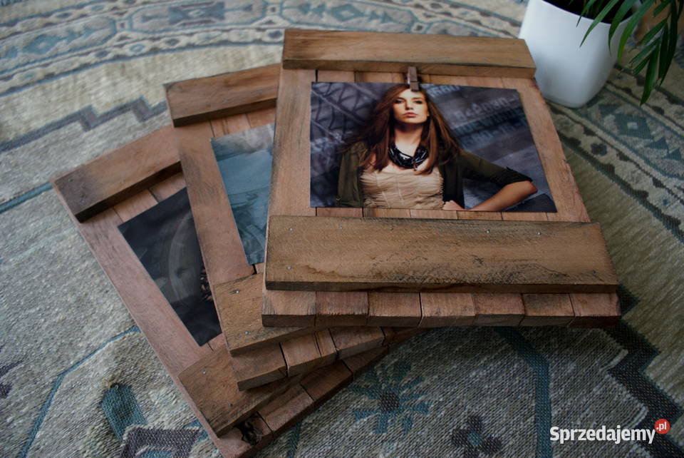 3x ramka drewniana na zdjecie obraz tryptyk Krosno