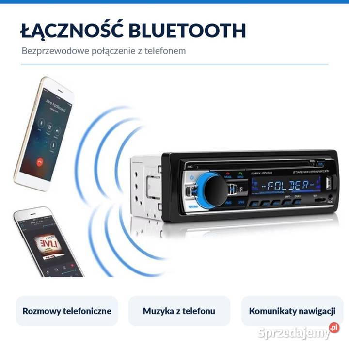 Radio samochodowe JSD520 Bluetooth 1 DIN USB FM Pabianice