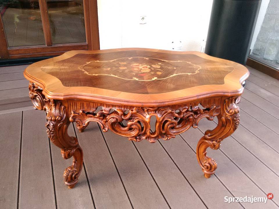 Stolik Barokowy Rzeźbiony Antyk Kluki