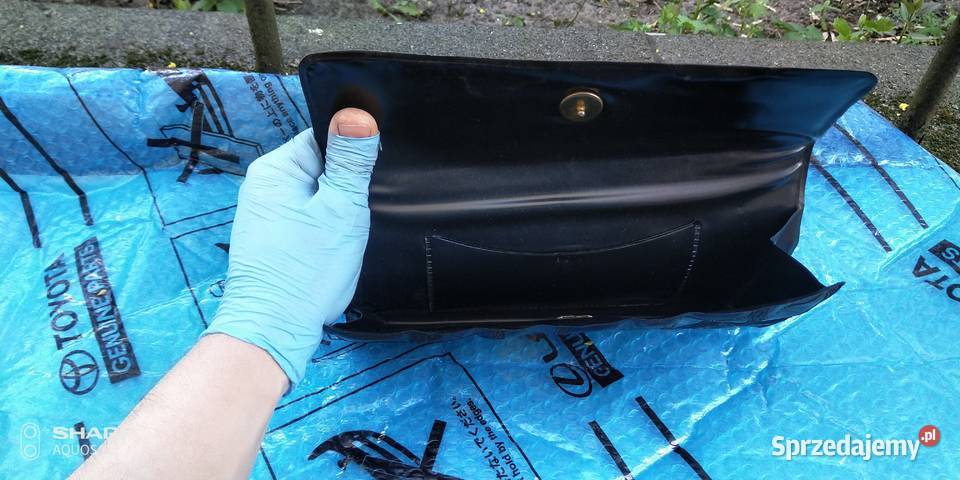 Torebka damska Kopertówka czarna Vintage PRL łódzkie Łódź